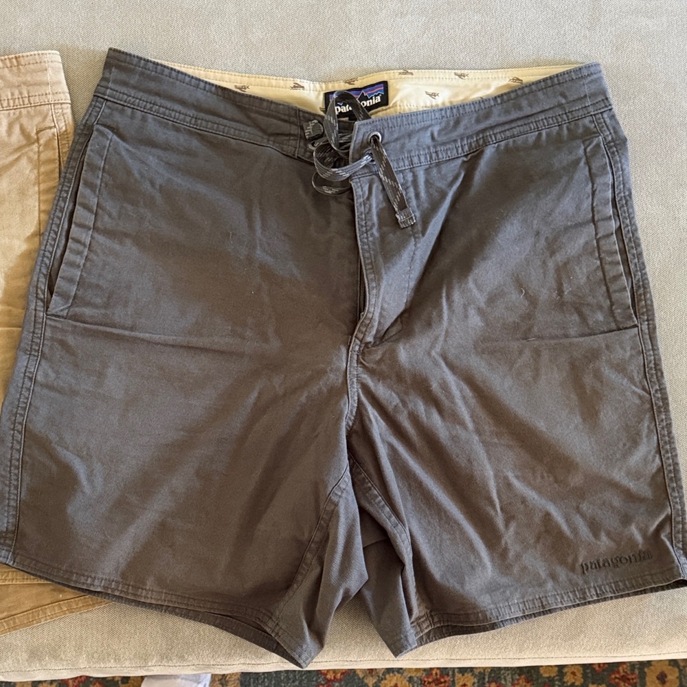 2 pairs Patagonia Men's Drawstring Board Shorts